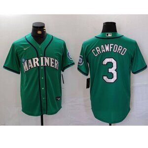 Mens Youths J P Crawford Aqua Stitched Jersey